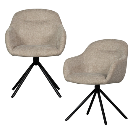 Scaun dining Grant-jaki, poliester, nisipiu, 80 x 57 x 61 cm, WOOOD 377388-Z [5]