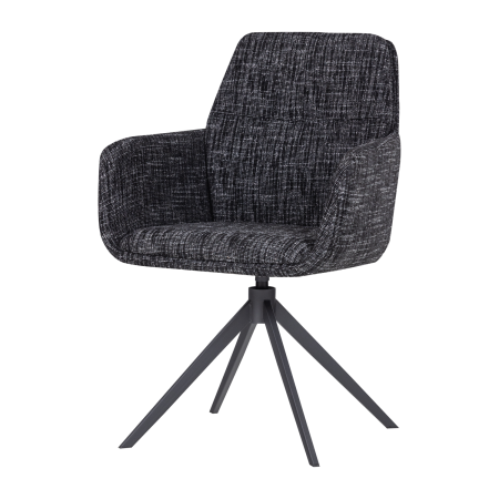 Scaune - Scaun dining Grant, tesatura melanj, negru, 88 x 61 x 63 cm, WOOOD 377387-Z