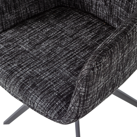 Scaun dining Grant, tesatura melanj, negru, 88 x 61 x 63 cm, WOOOD 377387-Z [5]