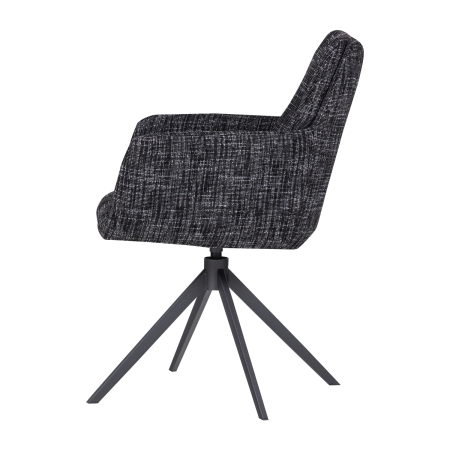 Scaun dining Grant, tesatura melanj, negru, 88 x 61 x 63 cm, WOOOD 377387-Z [3]