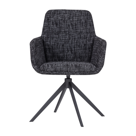Scaun dining Grant, tesatura melanj, negru, 88 x 61 x 63 cm, WOOOD 377387-Z [2]