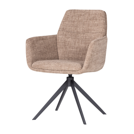 Scaune - Scaun dining Grant, tesatura melanj, nisipiu melanj, 88 x 61 x 63 cm, WOOOD 377387-D