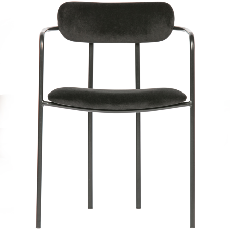 Scaune - Scaun dining Ivy, catifea, negru, 74 x 52 x 50 cm, WOOOD 373307-Z
