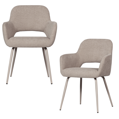 Scaun dining Jenny, tesatura, natur, 80 x 58 x 58 cm, WOOOD 374076-N [6]