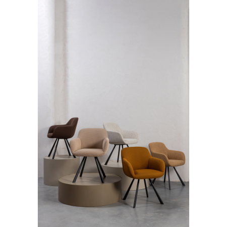 Scaun dining Juno, Mesh fabric, natur, 79 x 58 x 58 cm, WOOOD 373685-A [2]