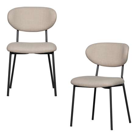 Scaun dining Kjeld, tesatura, natur, 79 x 47 x 53 cm, WOOOD 374072-N [4]