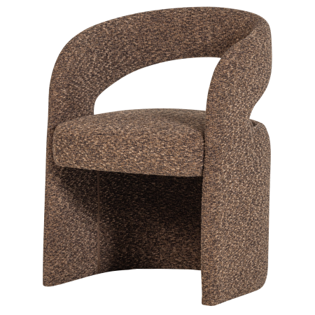 Scaune - Scaun dining Lanor, boucle, maro, 76 x 58 x 57 cm, WOOOD 377995-B