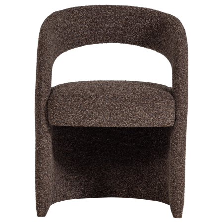 Scaun dining Lanor, boucle, maro inchis, 76 x 58 x 57 cm, WOOOD 377995-D [3]