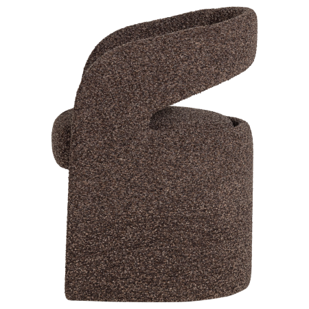 Scaun dining Lanor, boucle, maro inchis, 76 x 58 x 57 cm, WOOOD 377995-D [4]