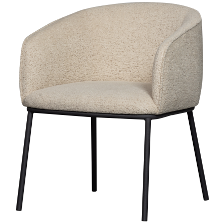 Scaune - Scaun dining Leon, boucle, natur melanj, 77 x 61 x 63 cm, WOOOD 374098-N