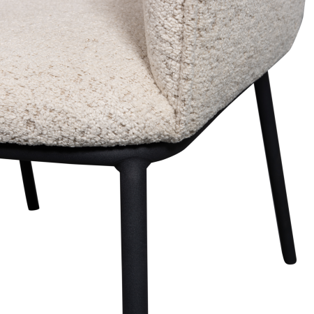 Scaun dining Leon, boucle, natur melanj, 77 x 61 x 63 cm, WOOOD 374098-N [6]