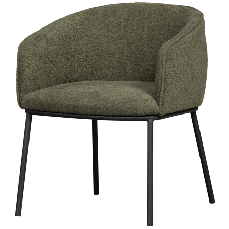 Scaune - Scaun dining Leon, boucle, verde padure, 77 x 61 x 63 cm, WOOOD 374098-F