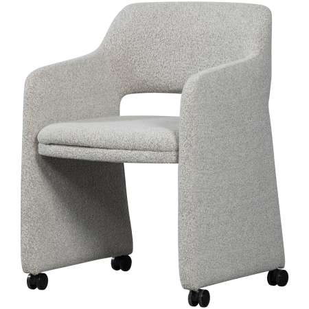 Scaune - Scaun dining Lyric, poliester, gri, 79 x 59 x 58 cm, WOOOD 377474-G