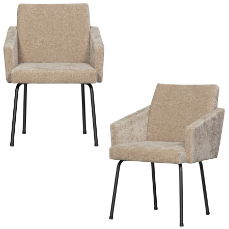 Scaun dining Mount, poliester, nisipiu, 82 x 61 x 65 cm, WOOOD 801139-SA [6]
