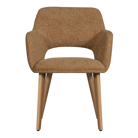 Scaun dining Murat, poliester, ocru, 86 x 61 x 60 cm, WOOOD 377492-GN [2]