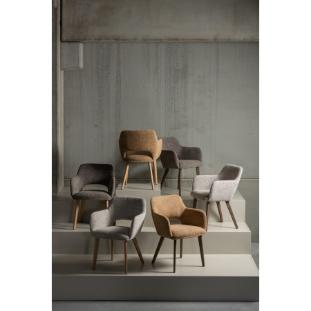 Scaun dining Murat, poliester, galben, 86 x 61 x 60 cm, WOOOD 377492-GM [2]