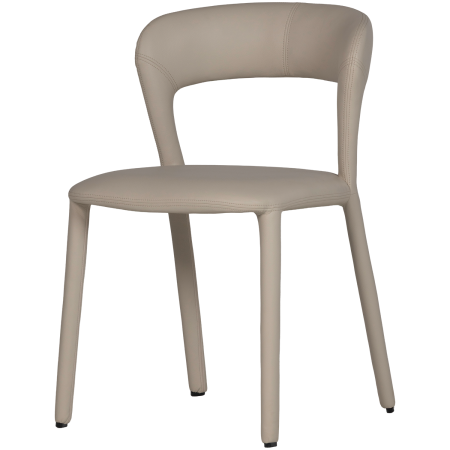 Scaune - Scaun dining Noble, piele ecologica, bej, 76 x 51 x 56 cm, WOOOD 801419-E