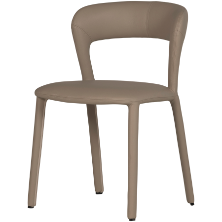 Scaune - Scaun dining Noble, piele ecologica, nisipiu, 76 x 51 x 56 cm, WOOOD 801419-A