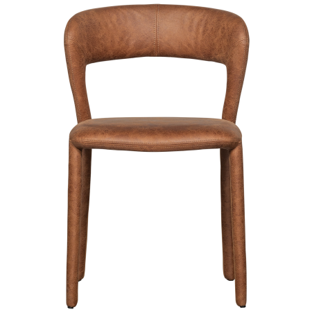 Scaune - Scaun dining Noble, piele ecologica (PU), coniac, 76 x 51 x 56 cm, WOOOD 801419-B