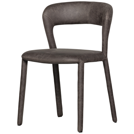 Scaune - Scaun dining Noble, piele ecologica (PU), negru/gri, 76 x 51 x 56 cm, WOOOD 801419-G