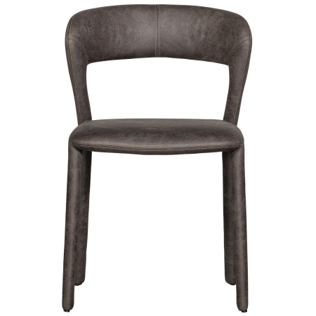 Scaun dining Noble, piele ecologica (PU), negru/gri, 76 x 51 x 56 cm, WOOOD 801419-G [3]