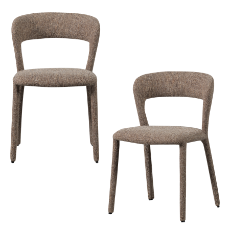 Scaun dining Noble, tesatura melanj, nisipiu melanj, 76 x 51 x 56 cm, WOOOD 801419-ZM [5]