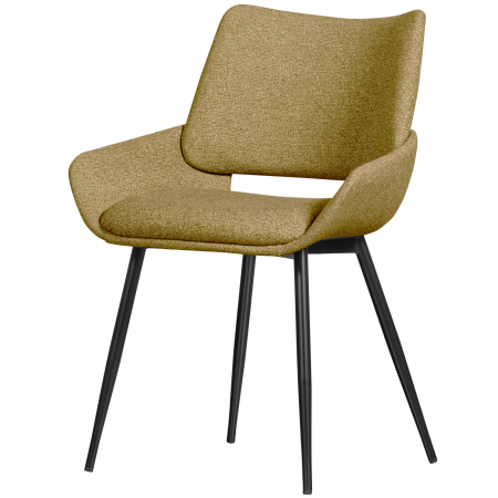 Mobilier - Scaun dining Parade, tesatura, mustar, 83 x 58 x 55 cm, WOOOD 801384-M