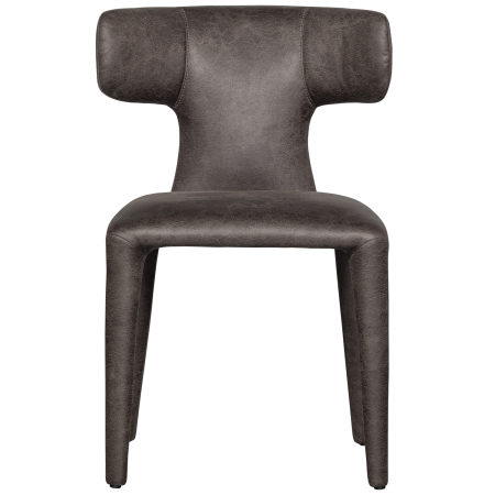 Scaun dining Permit, piele ecologica (PU), negru/gri, 78 x 52 x 53 cm, WOOOD 801420-G [2]