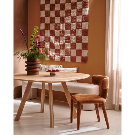 Scaun dining Permit, tesatura, scortisoara, 78 x 52 x 53 cm, WOOOD 801420-C [1]