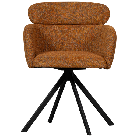 Scaun dining pivotant Fenne, tesatura, ghimbir, 80 x 58 x 60 cm, WOOOD 374080-G [3]