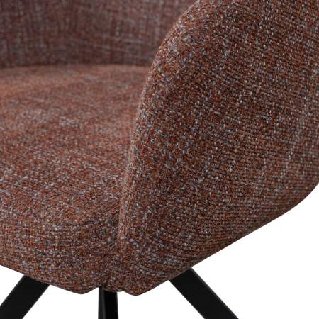 Scaun dining pivotant Fenne, tesatura, maro castaniu, 80 x 58 x 60 cm, WOOOD 374080-C [7]