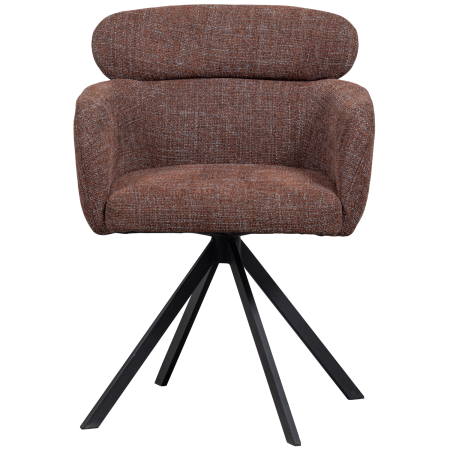 Scaun dining pivotant Fenne, tesatura, maro castaniu, 80 x 58 x 60 cm, WOOOD 374080-C [3]