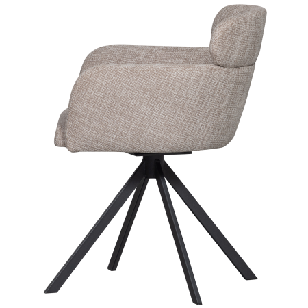 Scaun dining pivotant Fenne, tesatura, natur, 80 x 58 x 60 cm, WOOOD 374080-N [4]