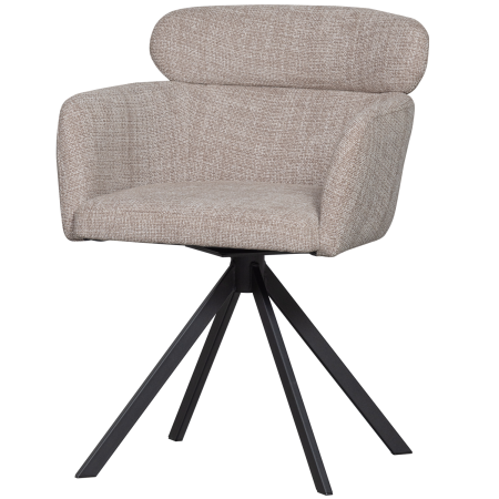 Scaune - Scaun dining pivotant Fenne, tesatura, natur, 80 x 58 x 60 cm, WOOOD 374080-N