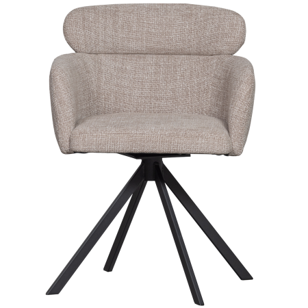 Scaun dining pivotant Fenne, tesatura, natur, 80 x 58 x 60 cm, WOOOD 374080-N [3]