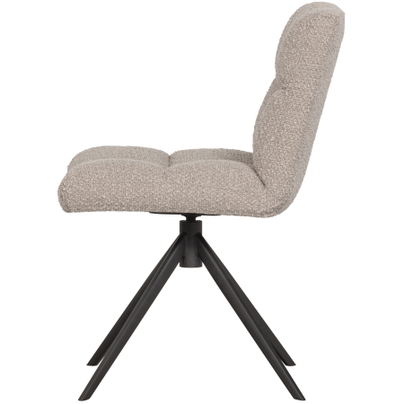 Scaun dining pivotant Vinny, boucle, nisipiu, 80 x 48 x 45 cm, WOOOD 377330-Z [3]