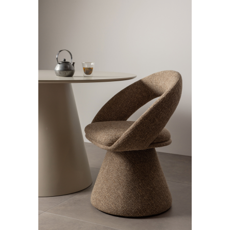 Scaun dining pivotant Winter, poliester, nisipiu melanj, 80 x 63 x 57 cm, WOOOD 377493-Z [1]
