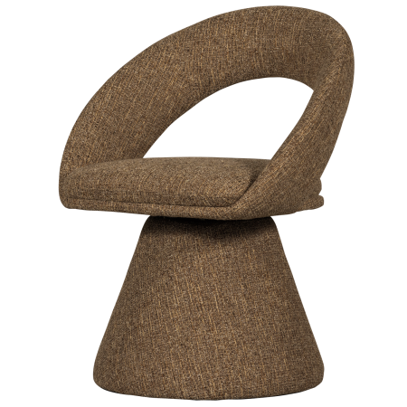 Scaune - Scaun dining pivotant Winter, poliester, nisipiu melanj, 80 x 63 x 57 cm, WOOOD 377493-Z