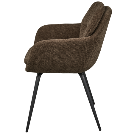 Scaun dining Runa, chenille, maro cald, 82 x 57 x 59 cm, WOOOD 375064-W [3]