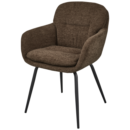 Scaune - Scaun dining Runa, chenille, maro cald, 82 x 57 x 59 cm, WOOOD 375064-W