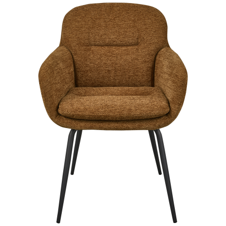 Scaun dining Runa, chenille, maro caramel/galben, 82 x 57 x 59 cm, WOOOD 375064-C [3]