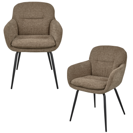 Scaun dining Runa, chenille, nisipiu inchis, 82 x 57 x 59 cm, WOOOD 375064-D [5]