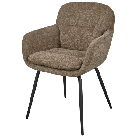 Scaune - Scaun dining Runa, chenille, nisipiu inchis, 82 x 57 x 59 cm, WOOOD 375064-D