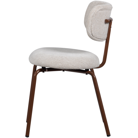 Scaun dining Travis, tesatura, alb crem, 75 x 48 x 53 cm, WOOOD 377497-W [3]