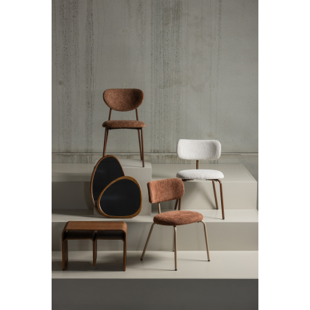 Scaun dining Travis, tesatura, maro, 75 x 48 x 53 cm, WOOOD 377497-B [1]