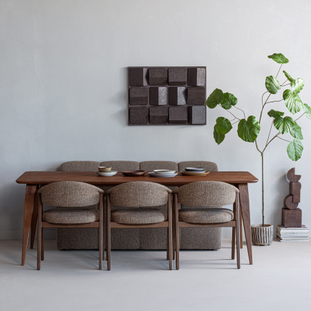 Scaun dining Tunar, lemn de stejar, maro, 77 x 60 x 60 cm, WOOOD 377757-D [1]
