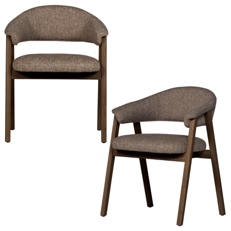 Scaun dining Tunar, lemn de stejar, maro, 77 x 60 x 60 cm, WOOOD 377757-D [5]