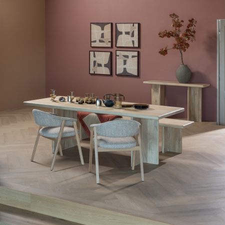 Scaun dining Tunar, lemn de stejar, natur, 77 x 60 x 60 cm, WOOOD 377757-N [1]