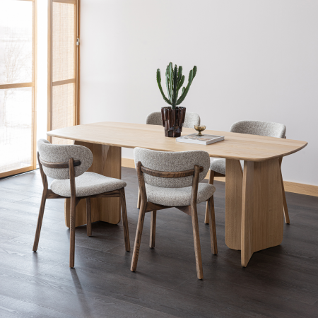 Scaun dining Udar, poliester, maro inchis, 82 x 51 x 60 cm, WOOOD 377489-D [1]