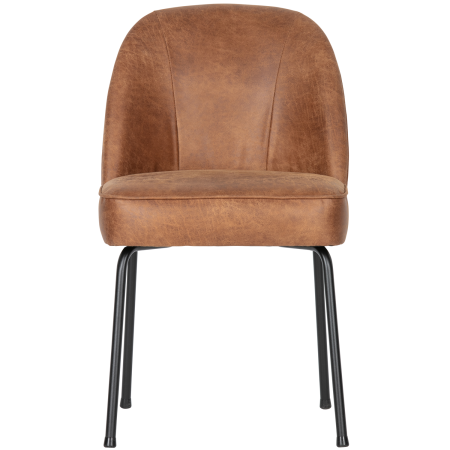 Scaun dining Vogue, piele reciclata si poliester, coniac, 83 x 50 x 57 cm, WOOOD 800816-B [2]